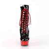 Pleaser - DELIGHT1020 Bottes de plateforme - Noir/Rouge Product image